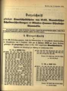 Verzeichniss …. von 1842 … vom 3. September 1894...am 1. Januar 1895