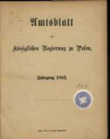 Amtsblatt der Königlichen Regierung zu Posen. 1883.01.02 Nro.1