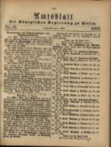 Amtsblatt der Königlichen Regierung zu Posen. 1883.05.01 Nro.18