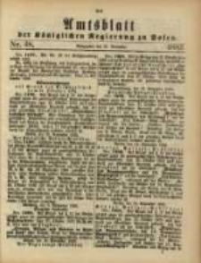 Amtsblatt der Königlichen Regierung zu Posen. 1883.11.27 Nro.48