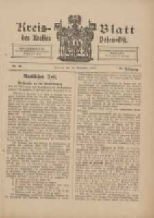 Kreis-Blatt des Kreises Posen-Ost 1910.11.19 Jg.22 Nr48