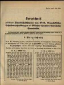 Verzeichniss … vom 2. März 1895...zum 1. Juli 1895