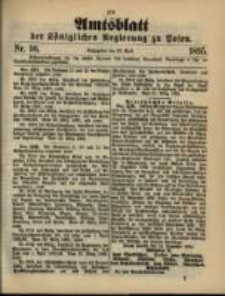 Amtsblatt der Königlichen Regierung zu Posen. 1895.04.16 Nro.16