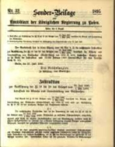 Sonder- Beilage zum Amtsblatt der Königlichen Regierung zu Posen