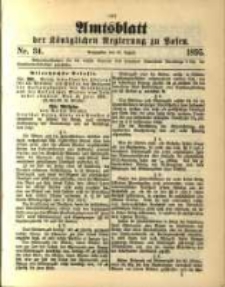 Amtsblatt der Königlichen Regierung zu Posen. 1895.08.20 Nro.34