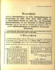 Verzeichniss … vom 3. September 1895...zum 1. Januar 1896