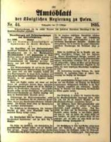 Amtsblatt der Königlichen Regierung zu Posen. 1895.10.29 Nro.44