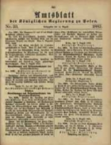 Amtsblatt der Königlichen Regierung zu Posen. 1883.08.14 Nro.33