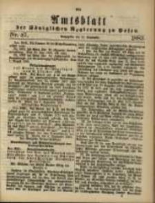 Amtsblatt der Königlichen Regierung zu Posen. 1883.10.11 Nro.37