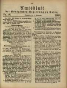 Amtsblatt der K&ouml;niglichen Regierung zu Posen. 1883.09.18 Nro.38