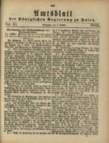 Amtsblatt der K&ouml;niglichen Regierung zu Posen. 1883.10.09 Nro.41