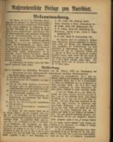 Außerordentliche Beilage zum Amtsblatt