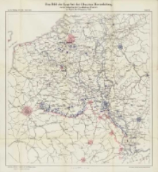 Der Marne-Feldzug: die Schlacht: mit zehn Karten und sechs Skizzen. Das Bild der Lage bei der Obersten Heeresleitung vor der Entsendung des Oberstleutnants Hentsch am Morgen des 8 September 1914 Bd.4 Karte 6