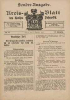 Kreis-Blatt des Kreises Posen-Ost 1915.09.27 Jg.27 Nr51 Sonder Ausgabe