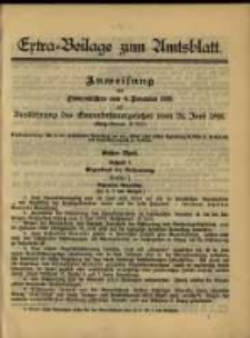 Extra - Beilage zum Amtsblatt