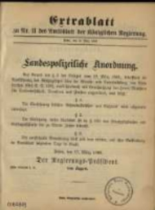 Extrablatt zu Nr. 19 des Amtsblatt der Königlichen Regierung. Posen, den 10. Mai 1895