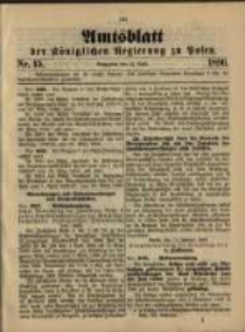 Amtsblatt der Königlichen Regierung zu Posen. 1896.04.14 Nro.15