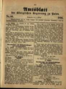 Amtsblatt der Königlichen Regierung zu Posen. 1896.10.06 Nro.40