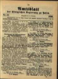 Amtsblatt der Königlichen Regierung zu Posen. 1896.11.24 Nro.47