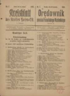 Kreis-Blatt des Kreises Posen-Ost. Orędownik Powiatu Poznańskiego-Wschodniego 1919.01.24 Jg.31 Nr7