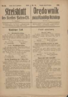 Kreis-Blatt des Kreises Posen-Ost. Orędownik Powiatu Poznańskiego-Wschodniego 1919.02.27 Jg.31 Nr14