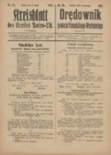 Kreis-Blatt des Kreises Posen-Ost. Orędownik Powiatu Poznańskiego-Wschodniego 1919.04.12 Jg.31 Nr20