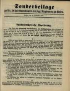 Sonderbeilage zu Nr. 36 des Amtsblatt der Kgl. Regierung zu Posen
