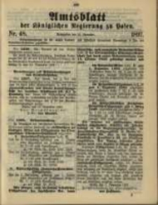 Amtsblatt der Königlichen Regierung zu Posen. 1897.11.30 Nro.48