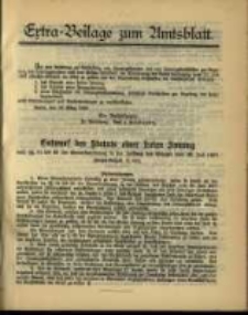 Extra - Beilage zum Amtsblatt