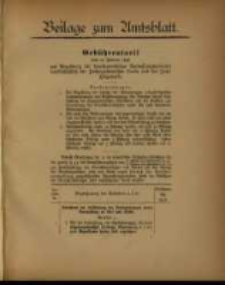 Beilage zum Amtsblatt