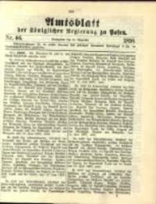 Amtsblatt der Königlichen Regierung zu Posen. 1898.11.15 Nro.46