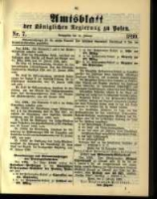 Amtsblatt der Königlichen Regierung zu Posen. 1899.02.14 Nro.7
