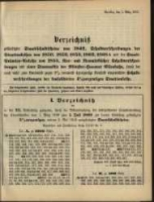 Verzeichniss … vom 1. März 1899...zum 1. Juli 1899