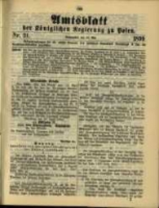 Amtsblatt der Königlichen Regierung zu Posen. 1899.05.23 Nro.21