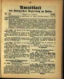 Amtsblatt der Königlichen Regierung zu Posen. 1899.11.21 Nro.47