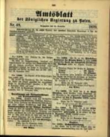 Amtsblatt der Königlichen Regierung zu Posen. 1899.11.28 Nro.48