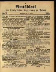 Amtsblatt der Königlichen Regierung zu Posen. 1891.02.17 Nro.7
