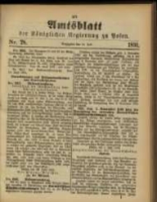 Amtsblatt der Königlichen Regierung zu Posen. 1891.07.14 Nro.28