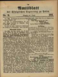 Amtsblatt der Königlichen Regierung zu Posen. 1891.08.04 Nro.31
