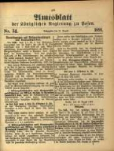 Amtsblatt der Königlichen Regierung zu Posen. 1891.08.25 Nro.34