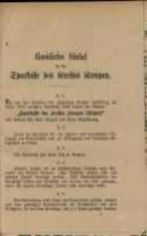 Revidierte Statut für die Sparkasse des Kreises Kempen