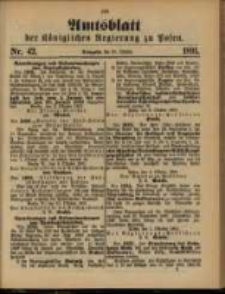 Amtsblatt der Königlichen Regierung zu Posen. 1891.10.20 Nro.42