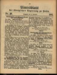 Amtsblatt der Königlichen Regierung zu Posen. 1891.11.10 Nro.46