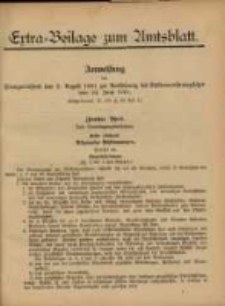 Extra = Beilage zum Amtsblatt