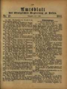 Amtsblatt der Königlichen Regierung zu Posen. 1881.07.05 Nro.27