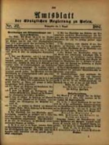 Amtsblatt der Königlichen Regierung zu Posen. 1881.08.09 Nro.32