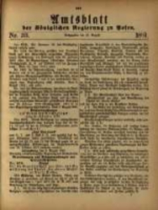 Amtsblatt der Königlichen Regierung zu Posen. 1881.08.16 Nro.33