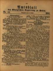 Amtsblatt der Königlichen Regierung zu Posen. 1881.10.18 Nro.42