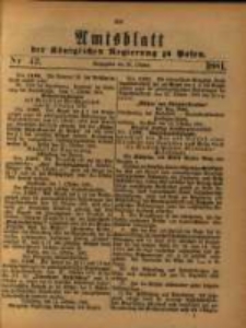 Amtsblatt der Königlichen Regierung zu Posen. 1881.10.25 Nro.43