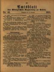 Amtsblatt der Königlichen Regierung zu Posen. 1881.11.15 Nro.46
